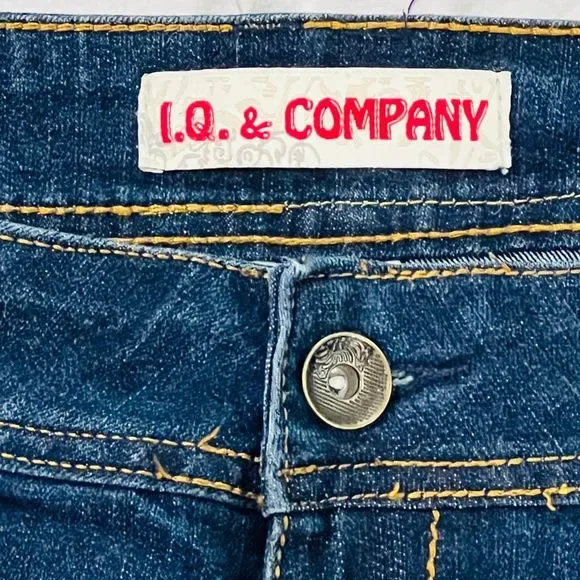 Sexy Embroidered Pocket Distressed Southwestern Stretch Dark Wash Jeans Size 12 - Picture 7 of 12